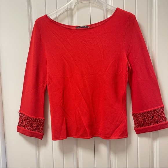 Episode Vintage Red Flowy Blouse with Rope Detailing - M - Picture 7 of 12